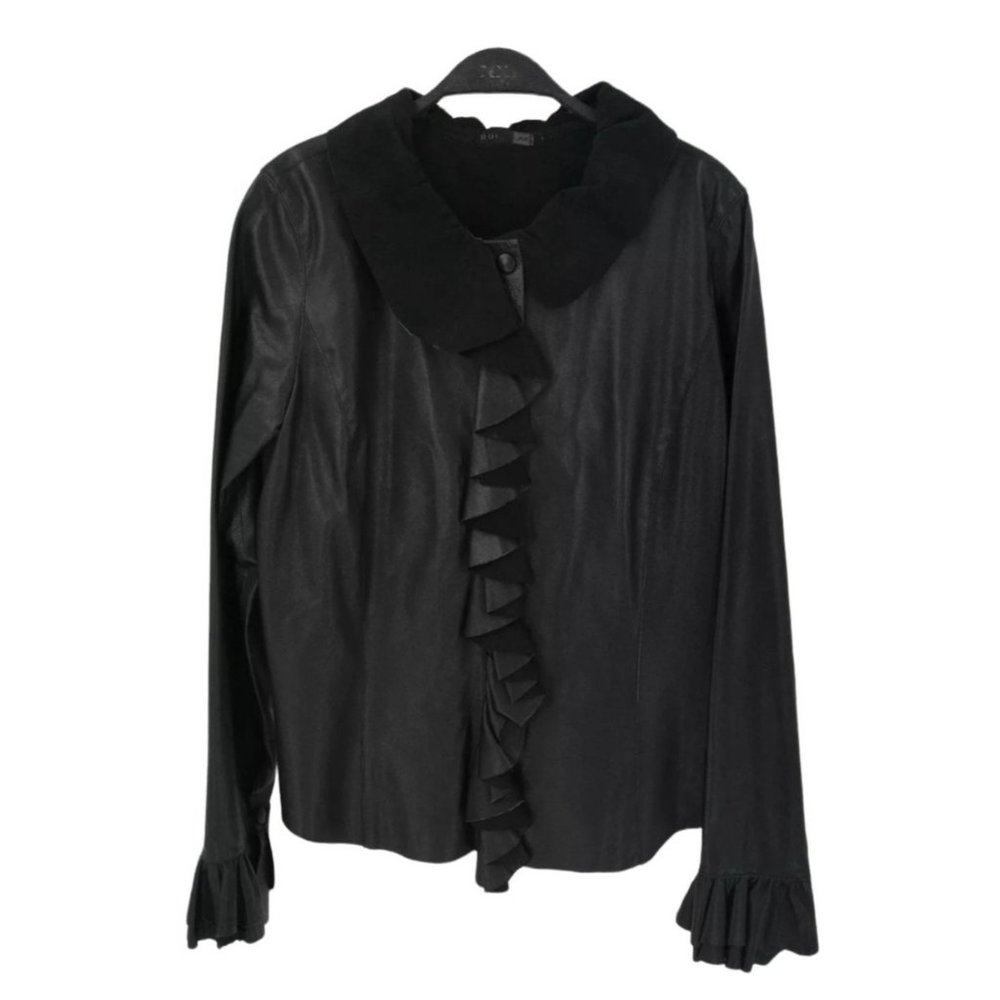 Bui Women's Button Up Ruffles Shirt Blouse Size M